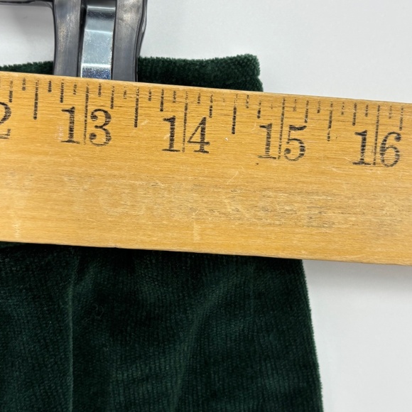 Talbots Womens PETITE Size 8P Corduroy Pants Dark Green Wide Leg Ankle Side Zip - Picture 8 of 8